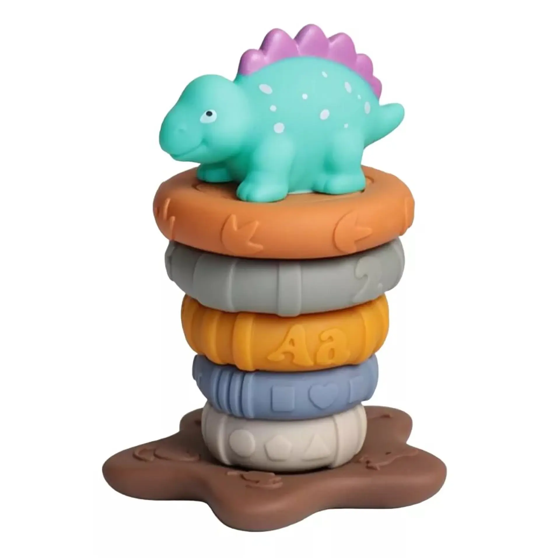 Juguete Didáctico Torre Dinosaurio Argollas Apilable 7pcs 1