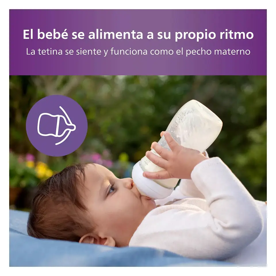 Pack 2 Mamaderas Natural Philips Avent Scy906/02 3m+ 330ml 3