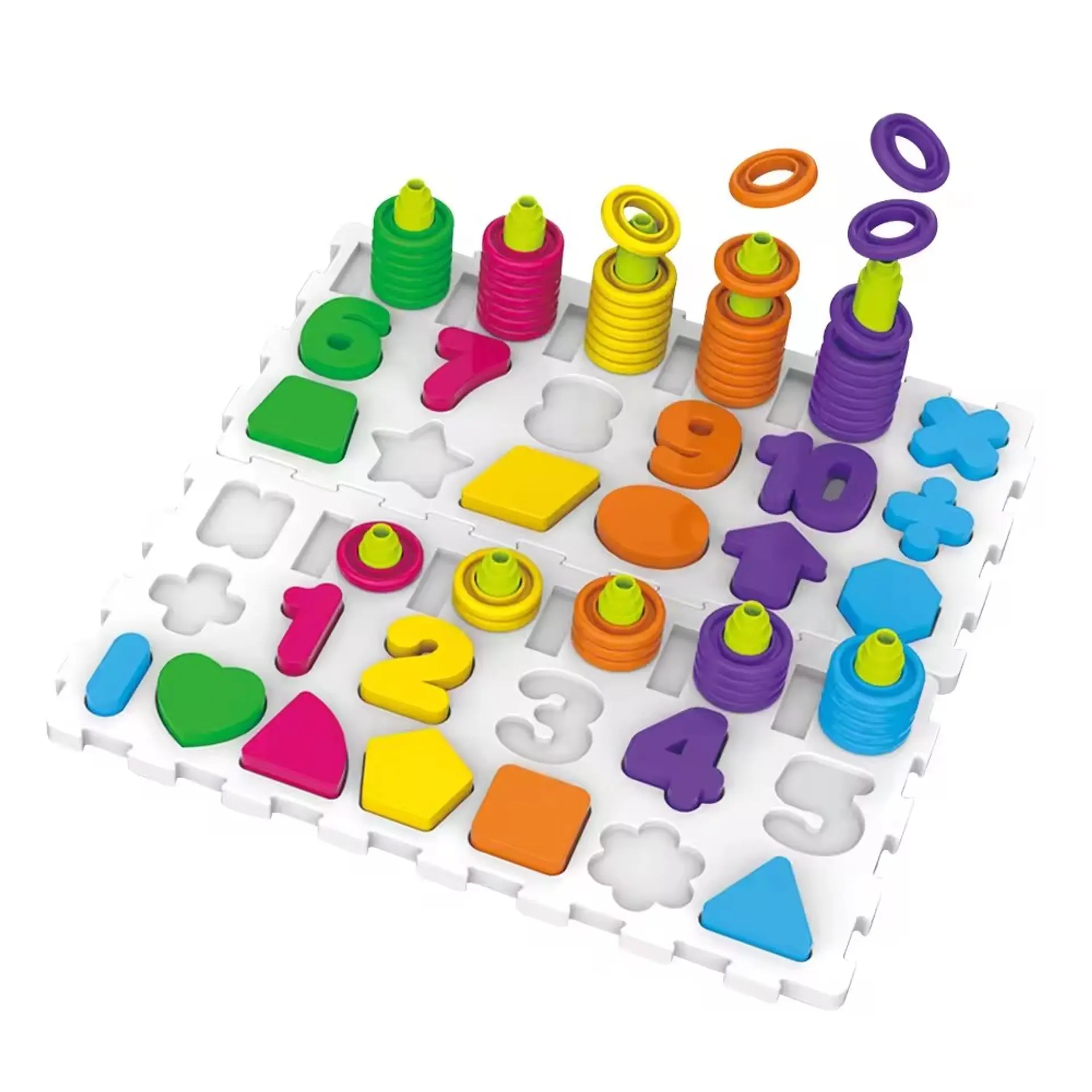 Tablero Educativo Figuras, Letras y Números 139pcs 1