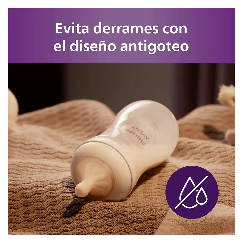 Pack 2 Mamaderas Natural Philips Avent Scy903/02 1m+ 260ml 3