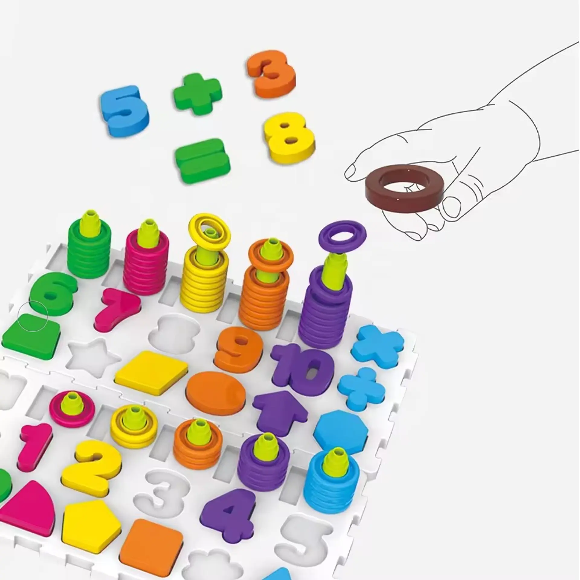 Tablero Educativo Figuras, Letras y Números 139pcs 3