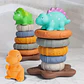 Juguete Didáctico Torre Dinosaurio Argollas Apilable 7pcs - Miniatura 5
