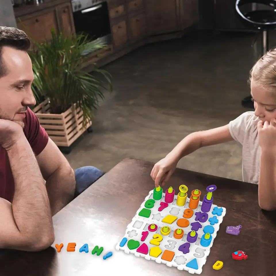Tablero Educativo Figuras, Letras y Números 139pcs 4