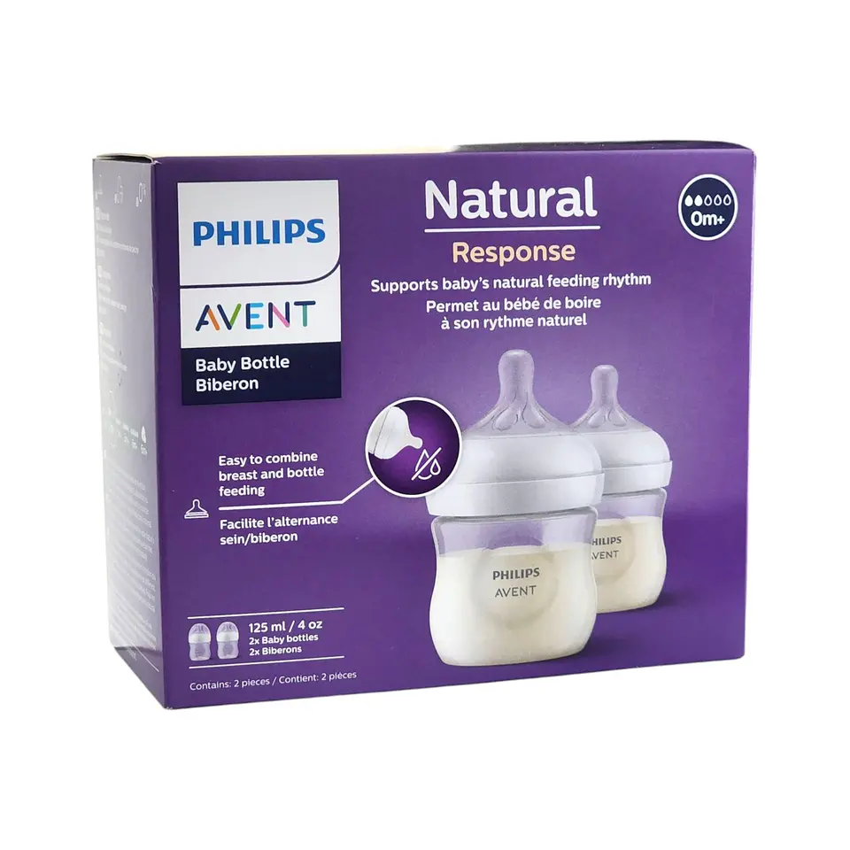 Pack 2 Mamaderas Natural Philips Avent Scy900/02 0m+ 125ml 5