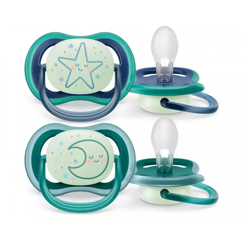 2 Chupetes Avent Nocturno 6-18m Verde SCF376/13 1