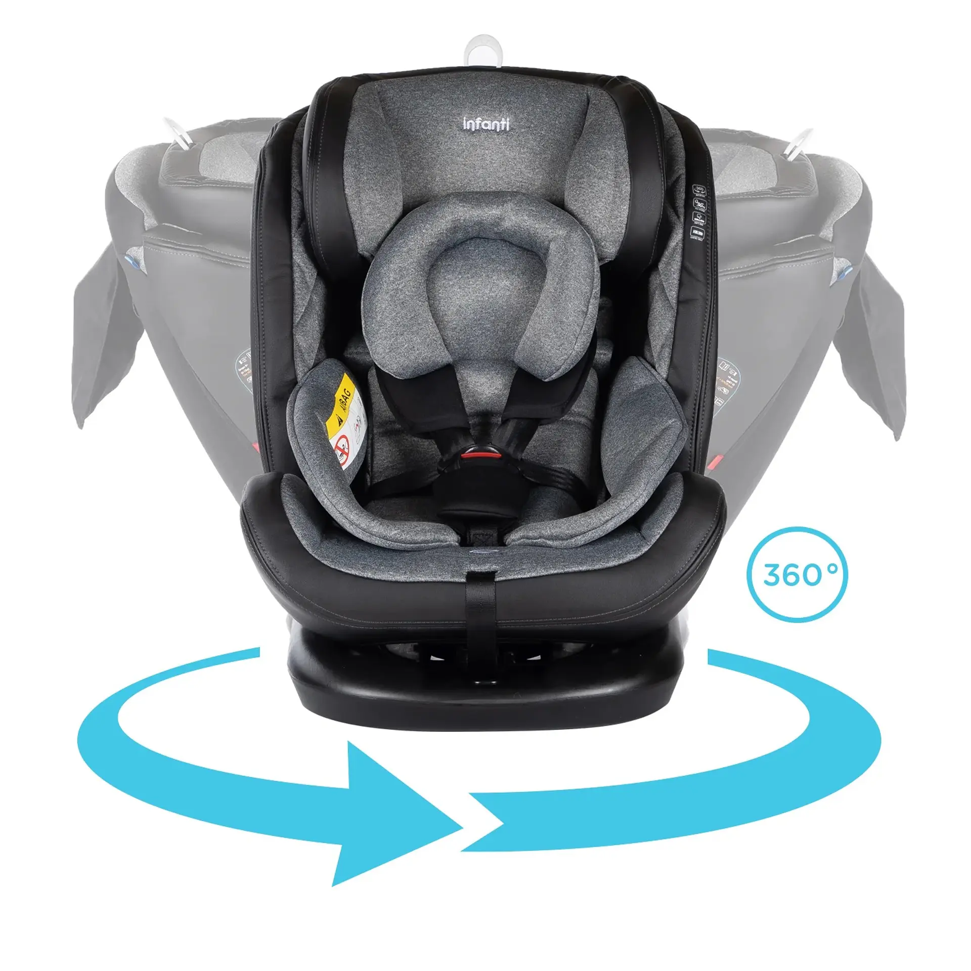 Silla Auto Convertible I-Giro 360 Infanti Light Grey 3