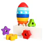 Torre Apilable Cohete de Madera Encaje 10pcs - Miniatura 1