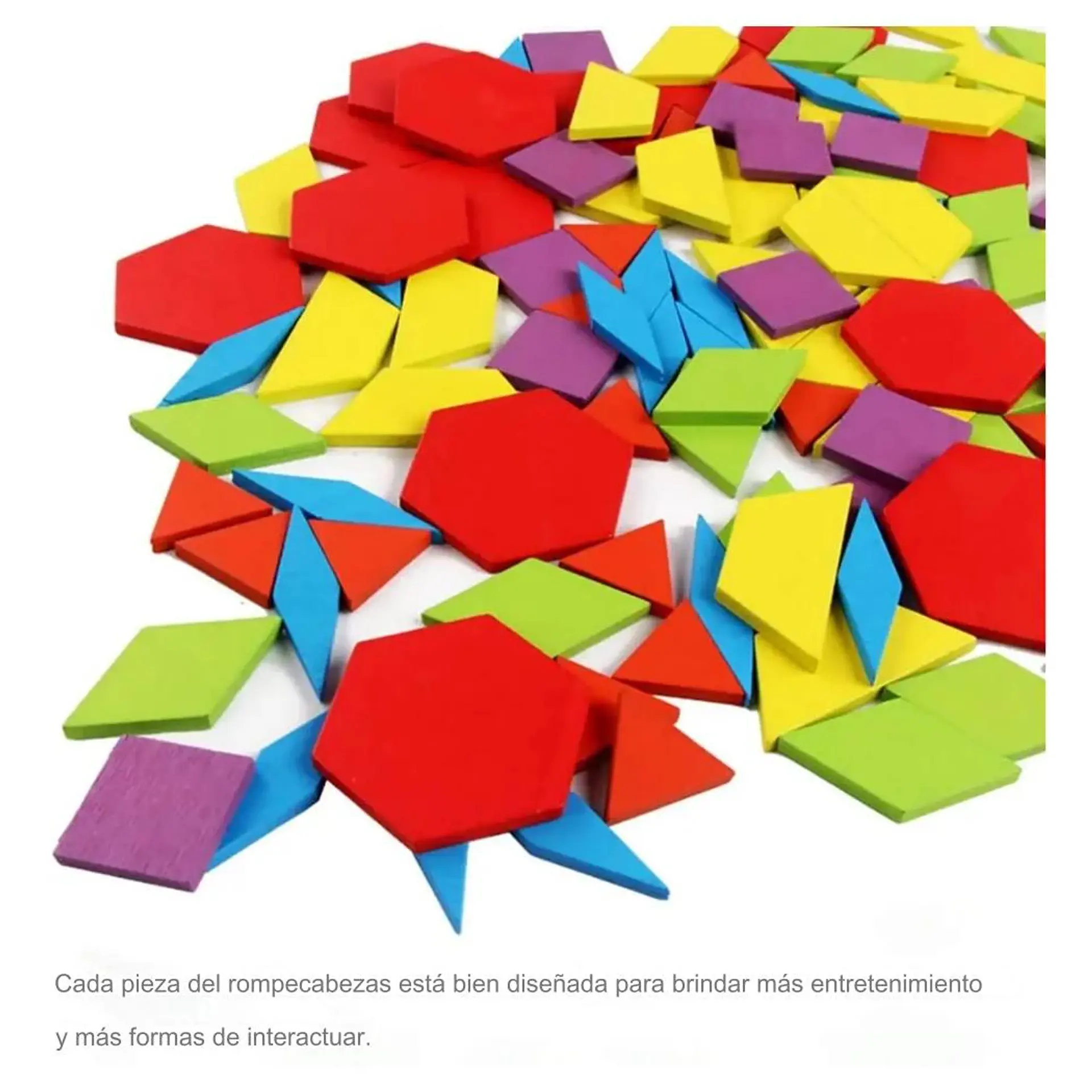 Juguete Didáctico Rompecabezas Tangram Madera 155 pcs 5