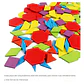 Juguete Didáctico Rompecabezas Tangram Madera 155 pcs - Miniatura 5