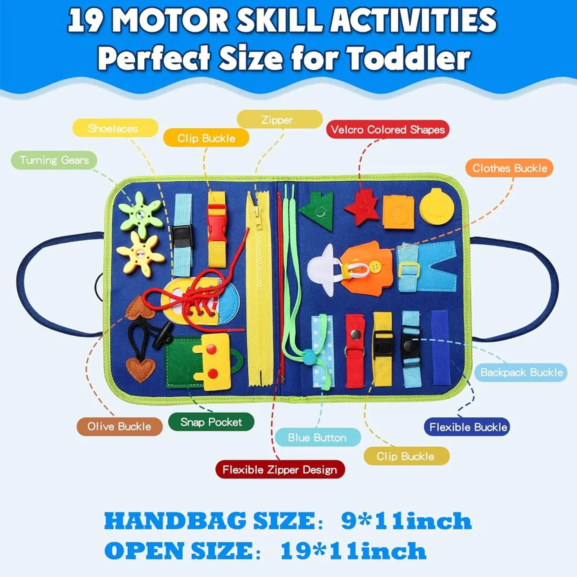 Maletín Sensorial Tablero de Actividades Montessori 3