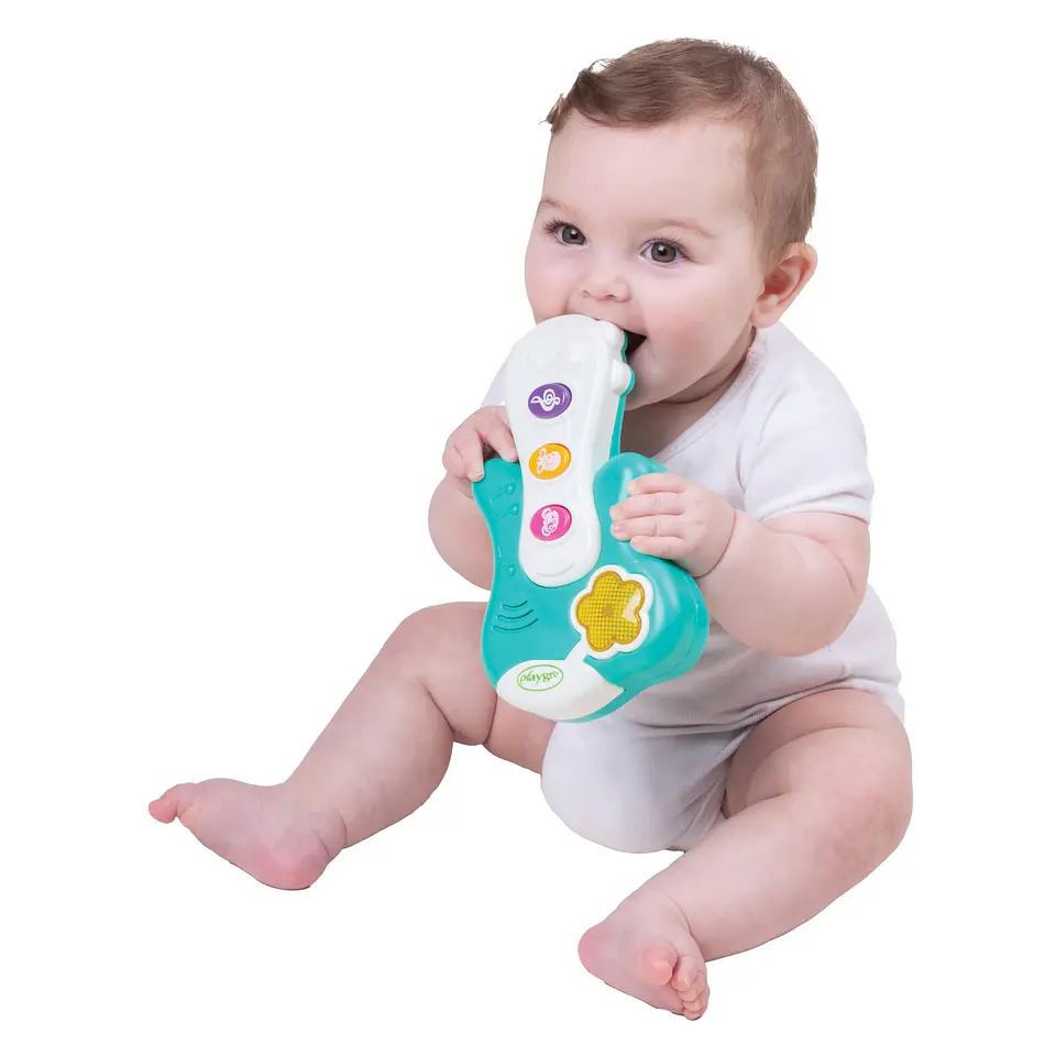Guitarra Juguete Bebe Iluminada Little Strummer Playgro 3