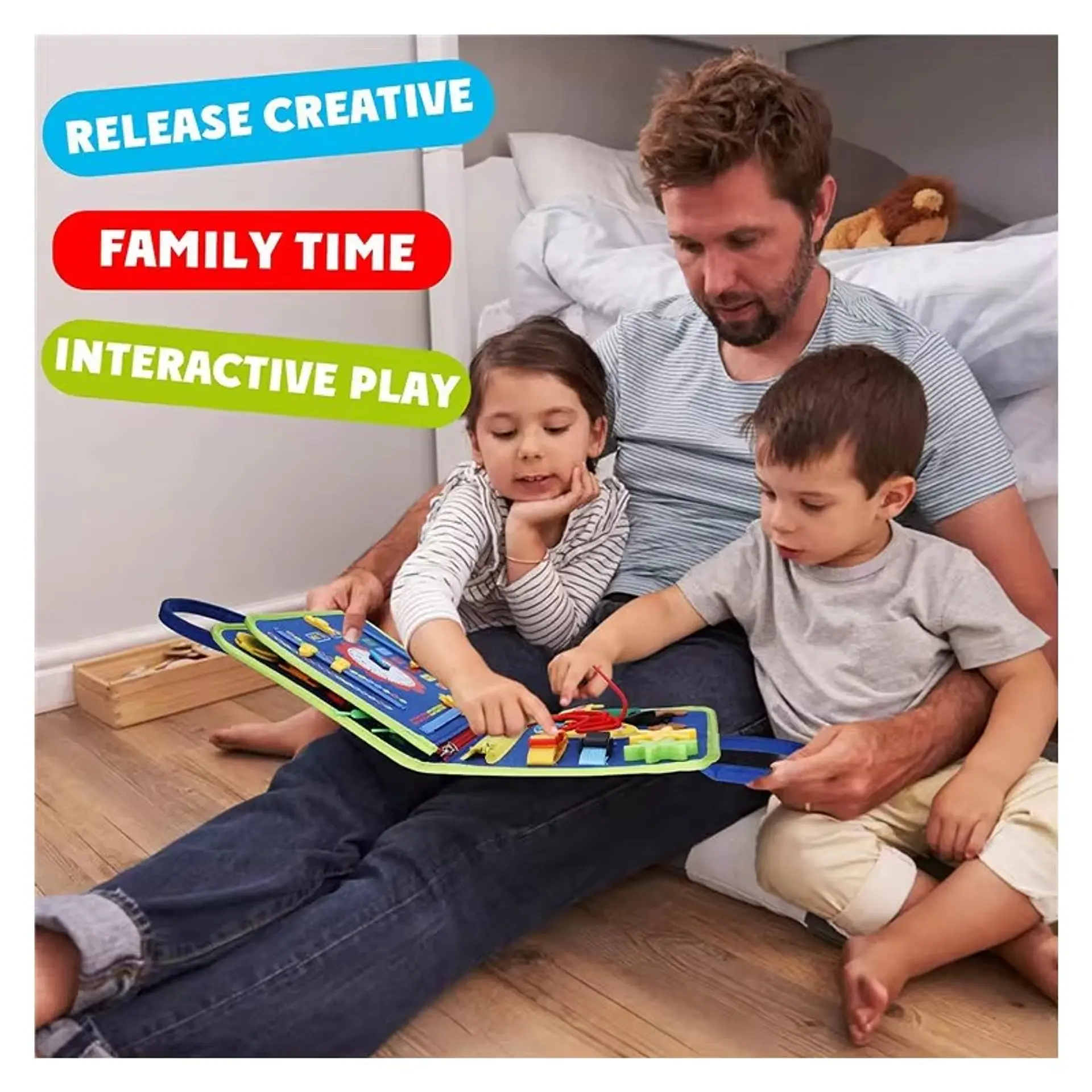 Maletín Sensorial Tablero de Actividades Montessori 8