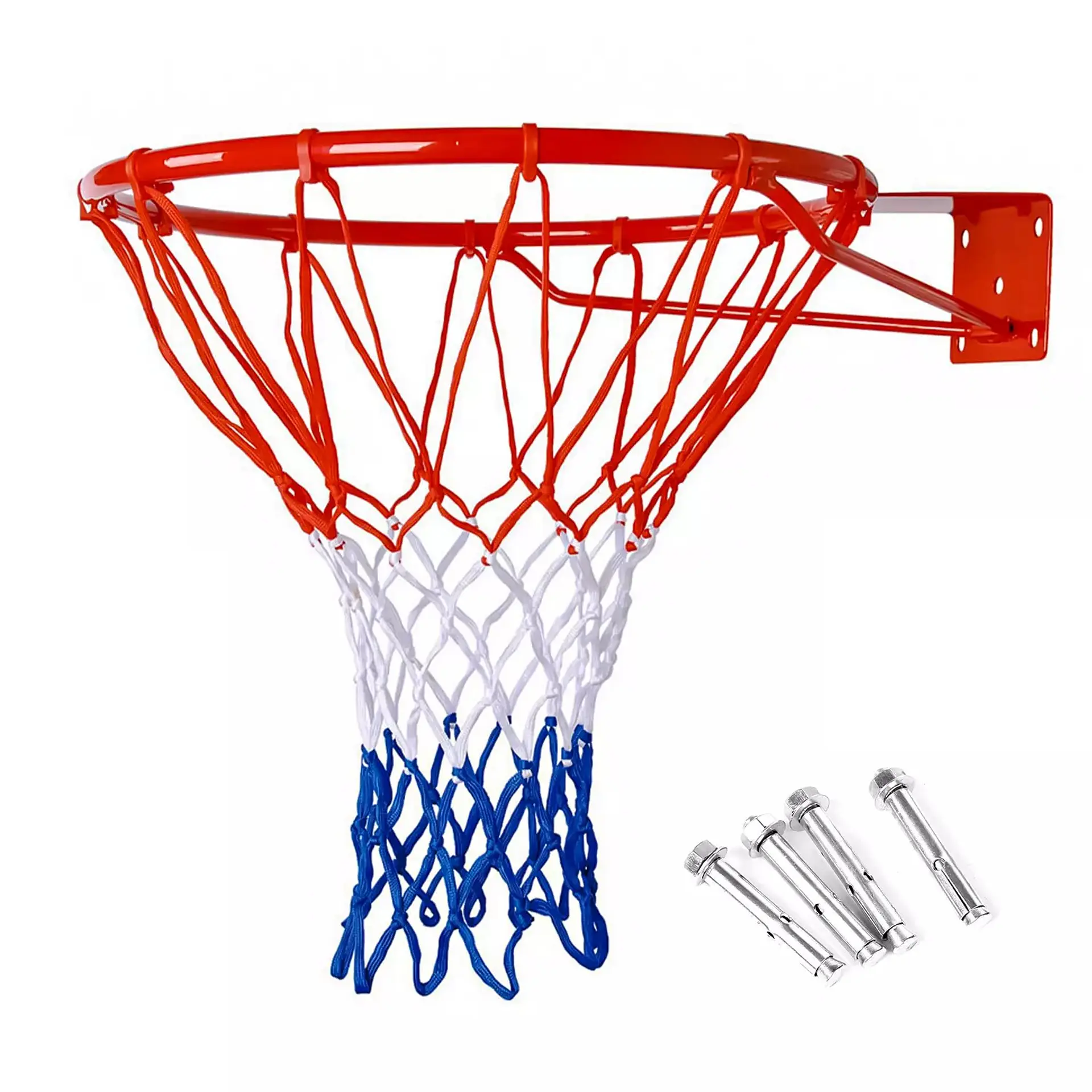 Aro de Basquetbol 45 cm Metálico con Malla y Pernos 2