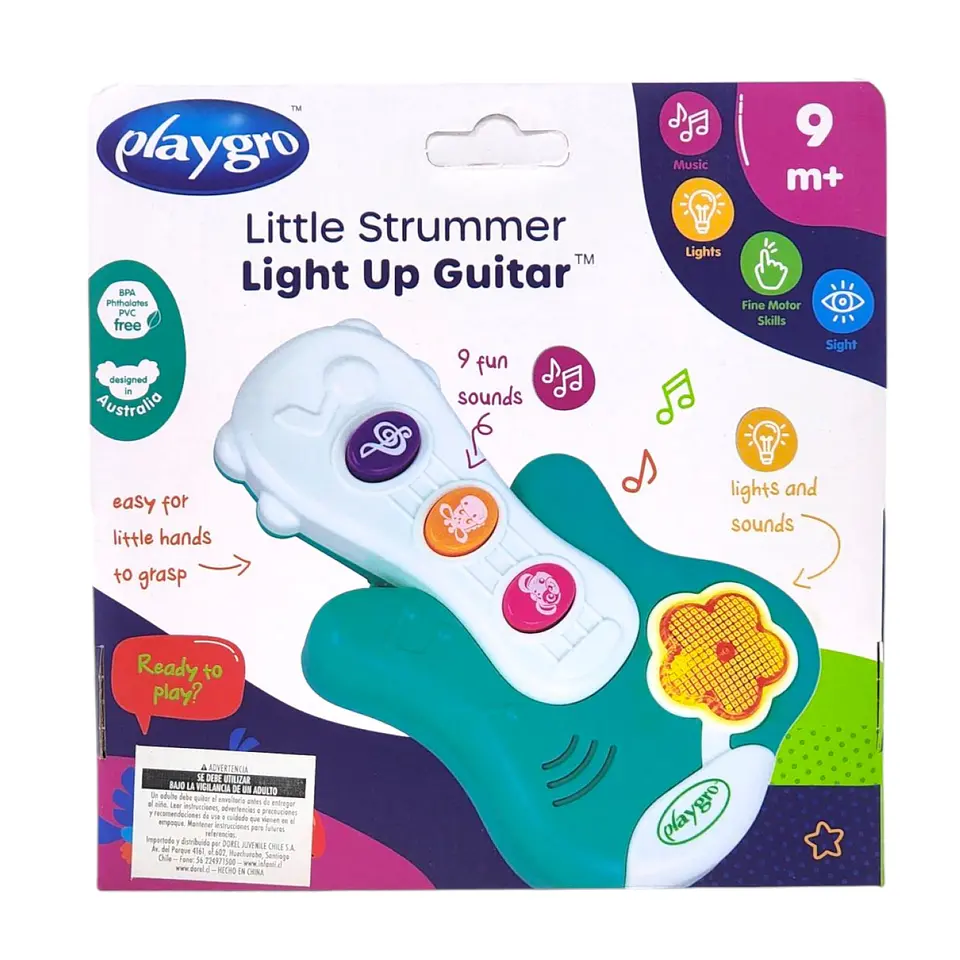 Guitarra Juguete Bebe Iluminada Little Strummer Playgro 6