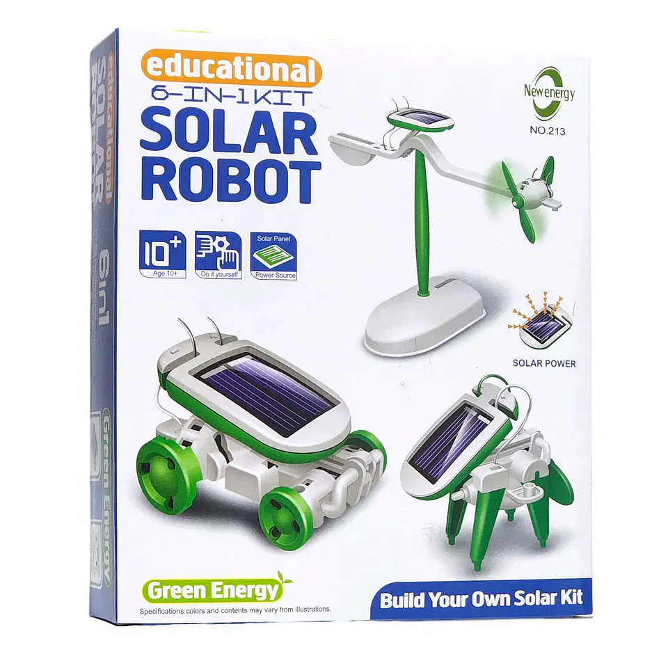 Juguete Solar Robot 6 en 1 Formas Para Armar 7