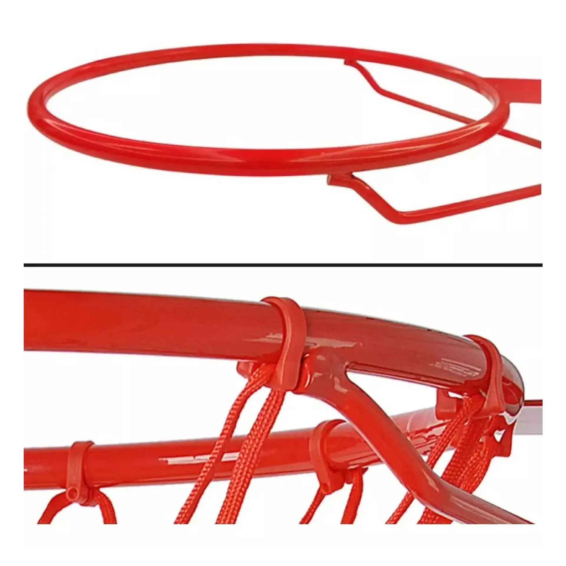 Aro de Basquetbol 45 cm Metálico con Malla y Pernos 6