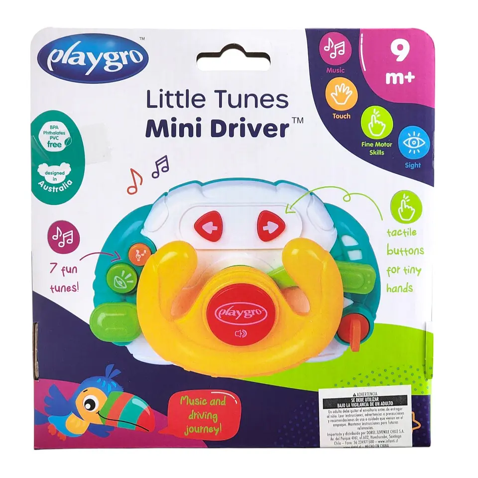 Volante Musical Interactivo Little Tunes Mini Driver Playgro 4