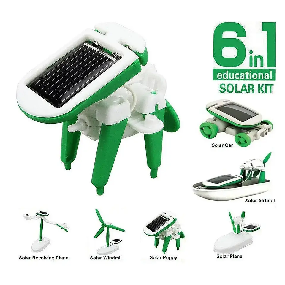 Juguete Solar Robot 6 en 1 Formas Para Armar Robot Kits 1