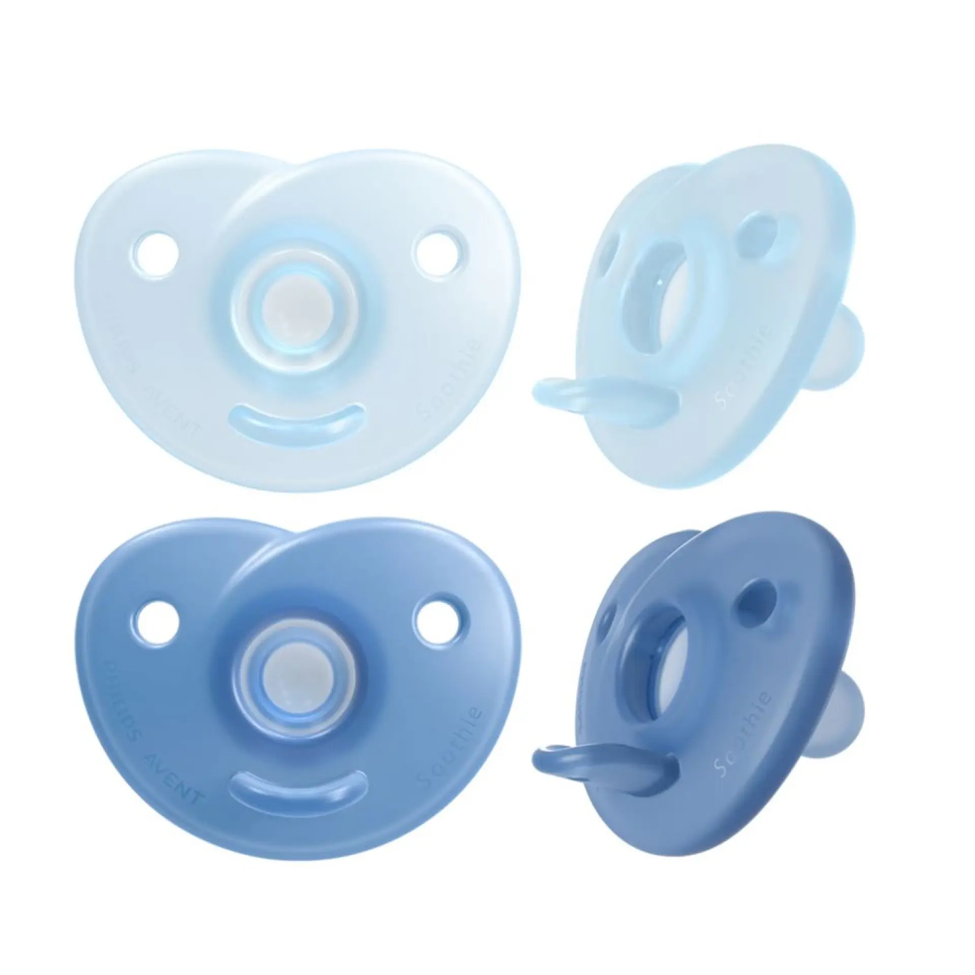 2 Chupete Soothie 0-6m Avent Philips Azul 1