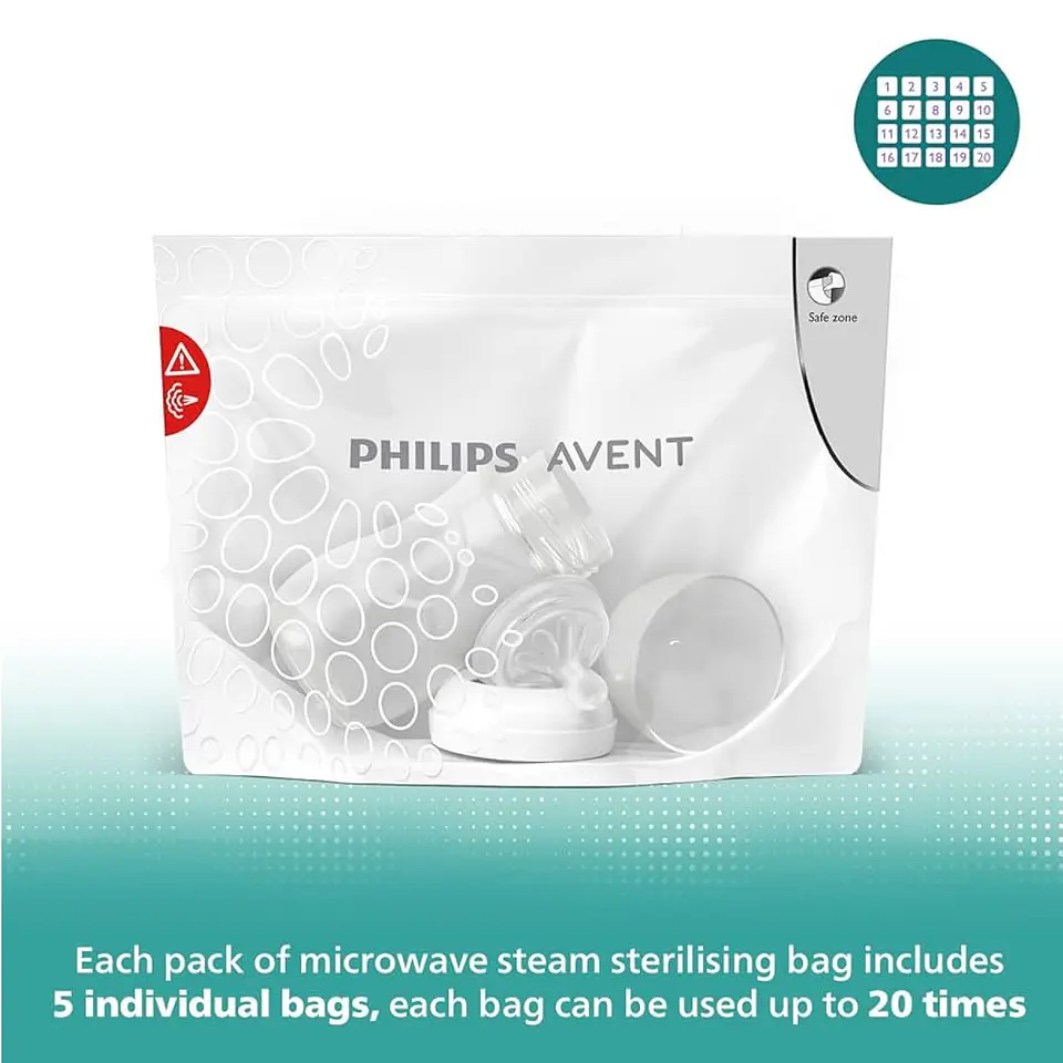 5 Bolsas Esterilizadoras Microondas Philips Avent Scf297/05 5
