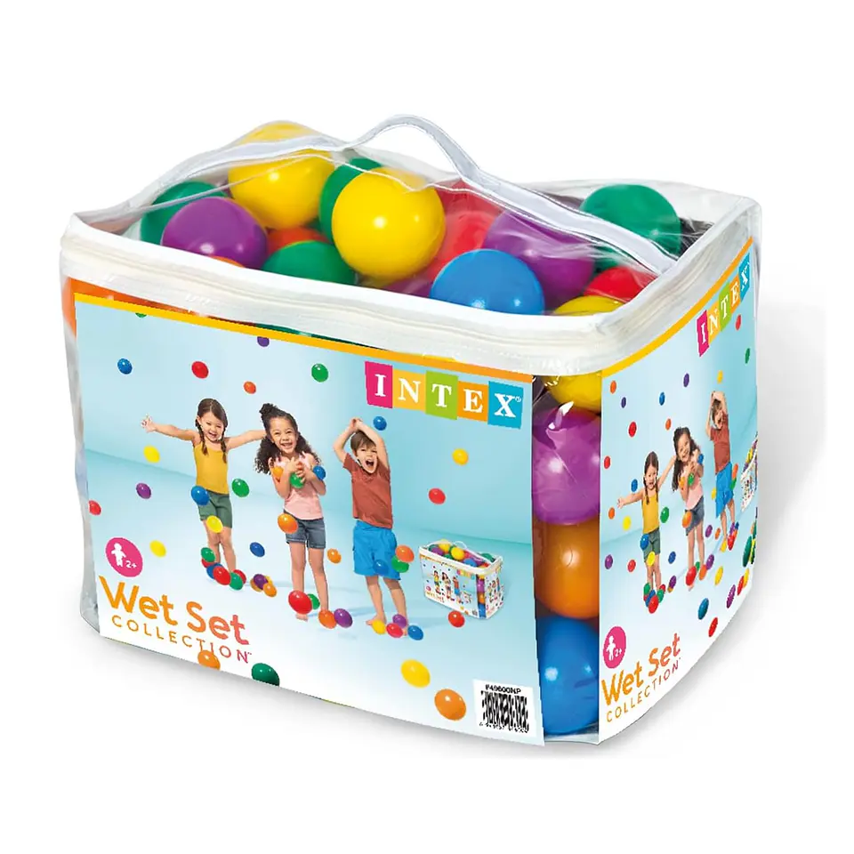 Set 100 pelotas de Plástico 6.5cm Multicolor Intex 1