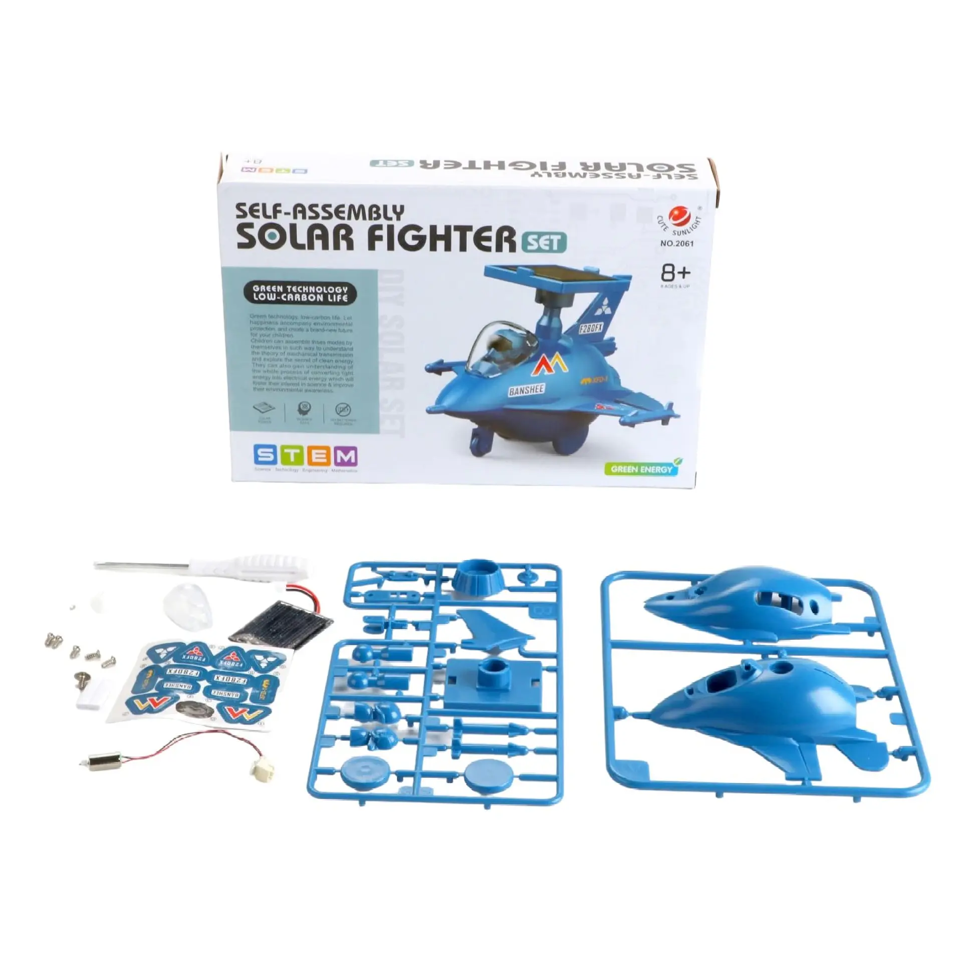 Juguete Científico Avión Solar de Combate Armable 3