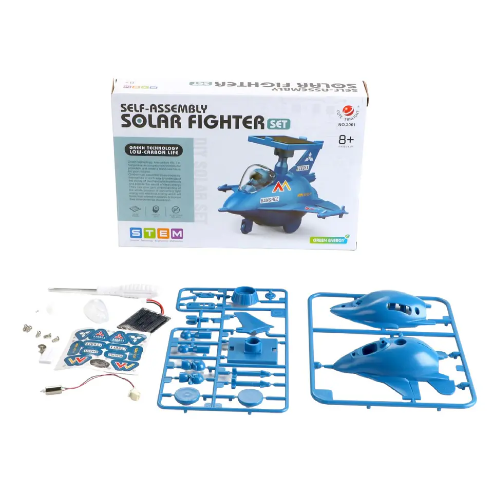 Juguete Científico Avión Solar de Combate Armable 3