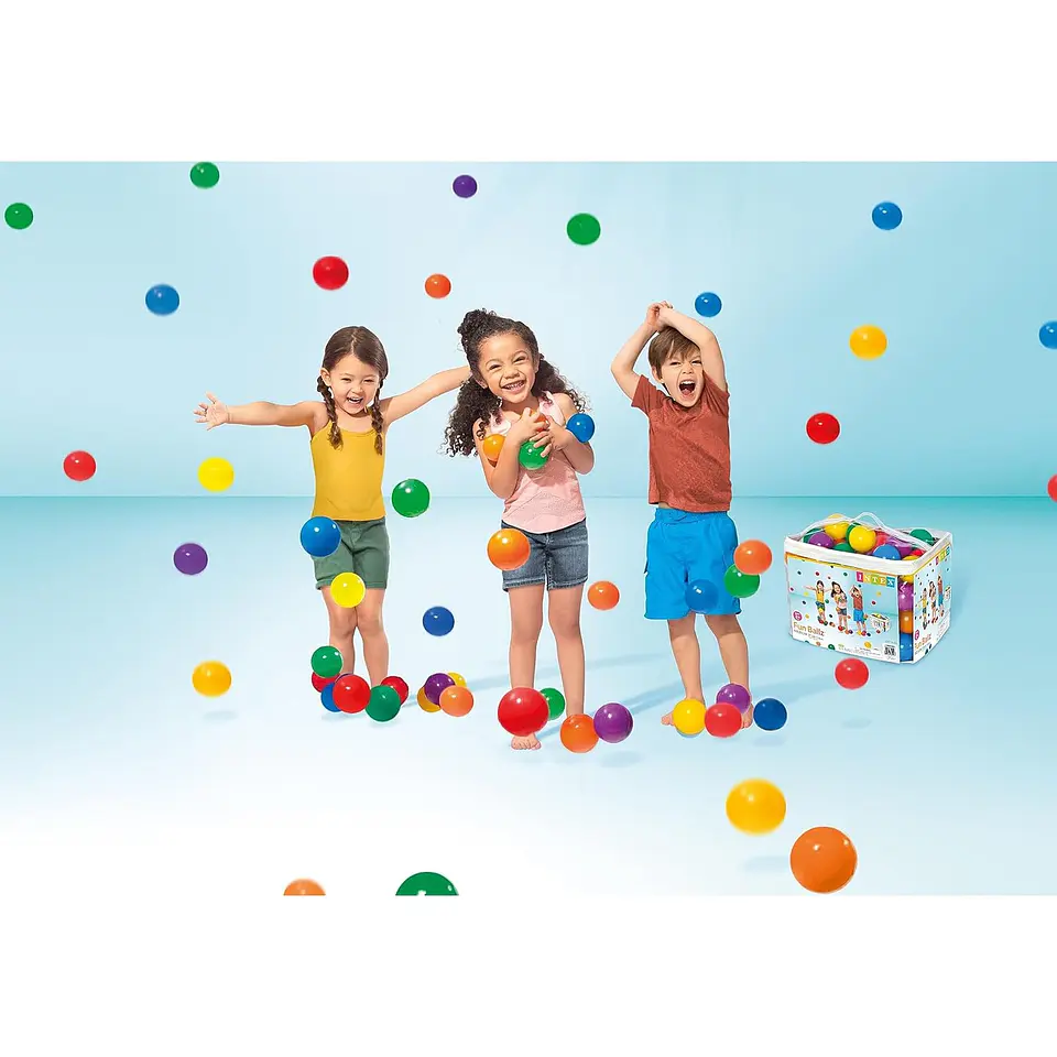 Set 100 pelotas de Plástico 6.5cm Multicolor Intex 5