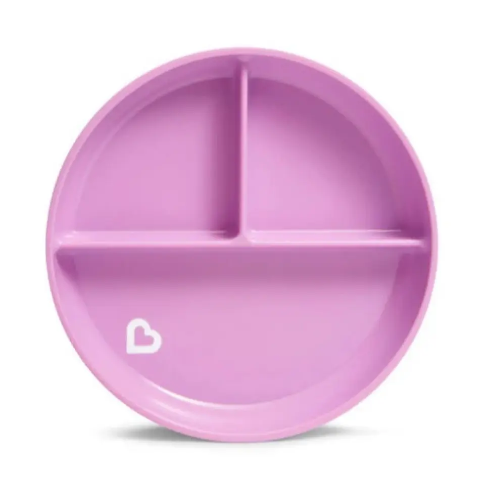 Plato Bebè con succión y División Stay Put Munchkin Morado 1