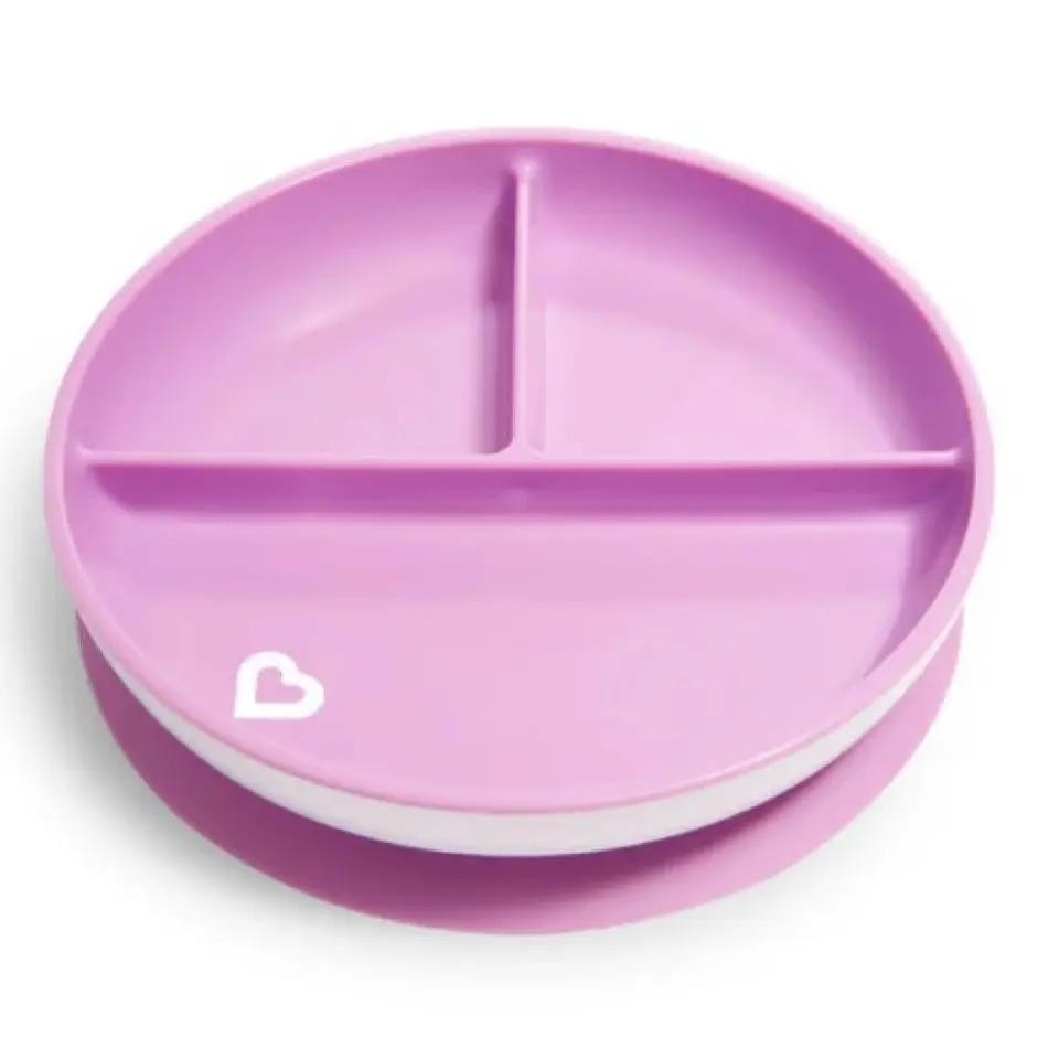 Plato Bebè con succión y División Stay Put Munchkin Morado 4