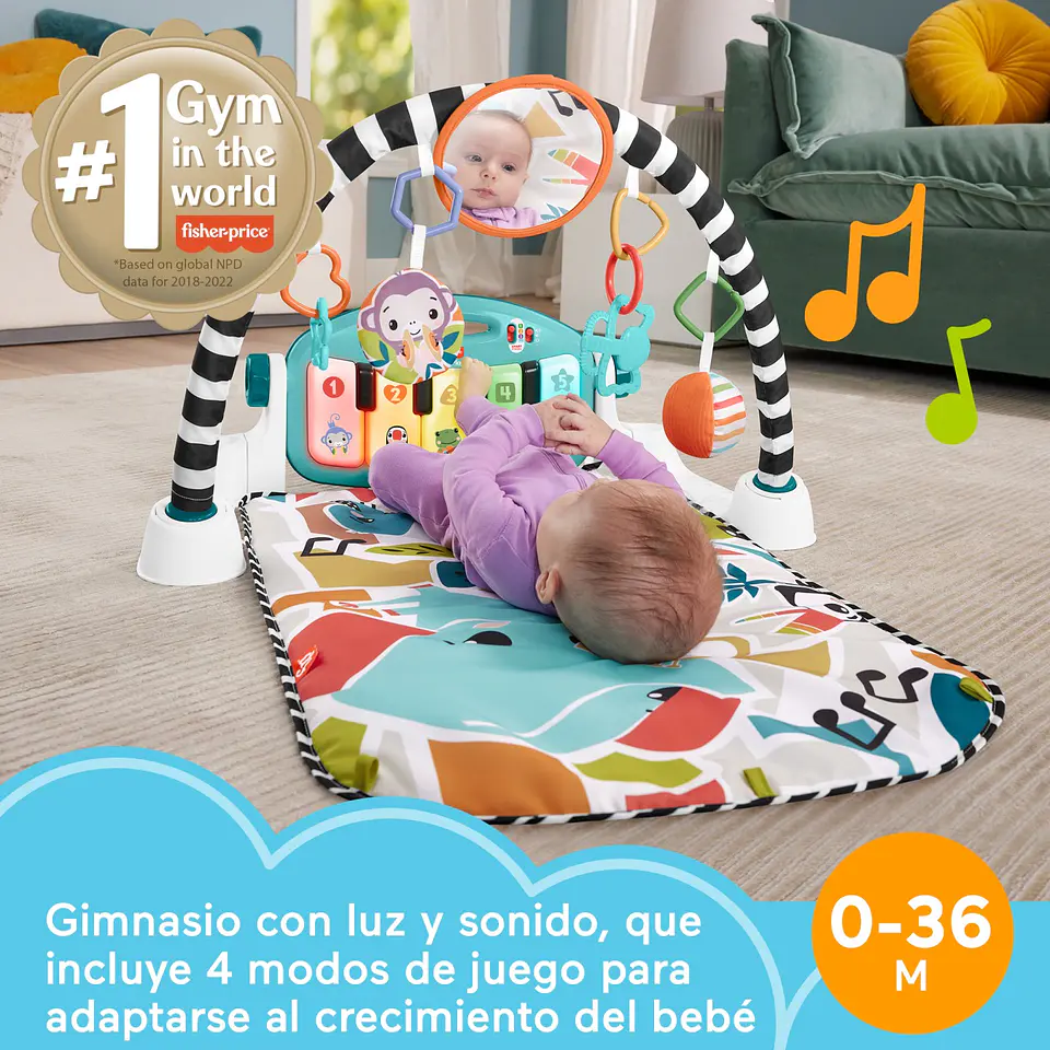 Gimnasio Piano Pataditas Musicales Brilla Y Crece Fisher Price 2