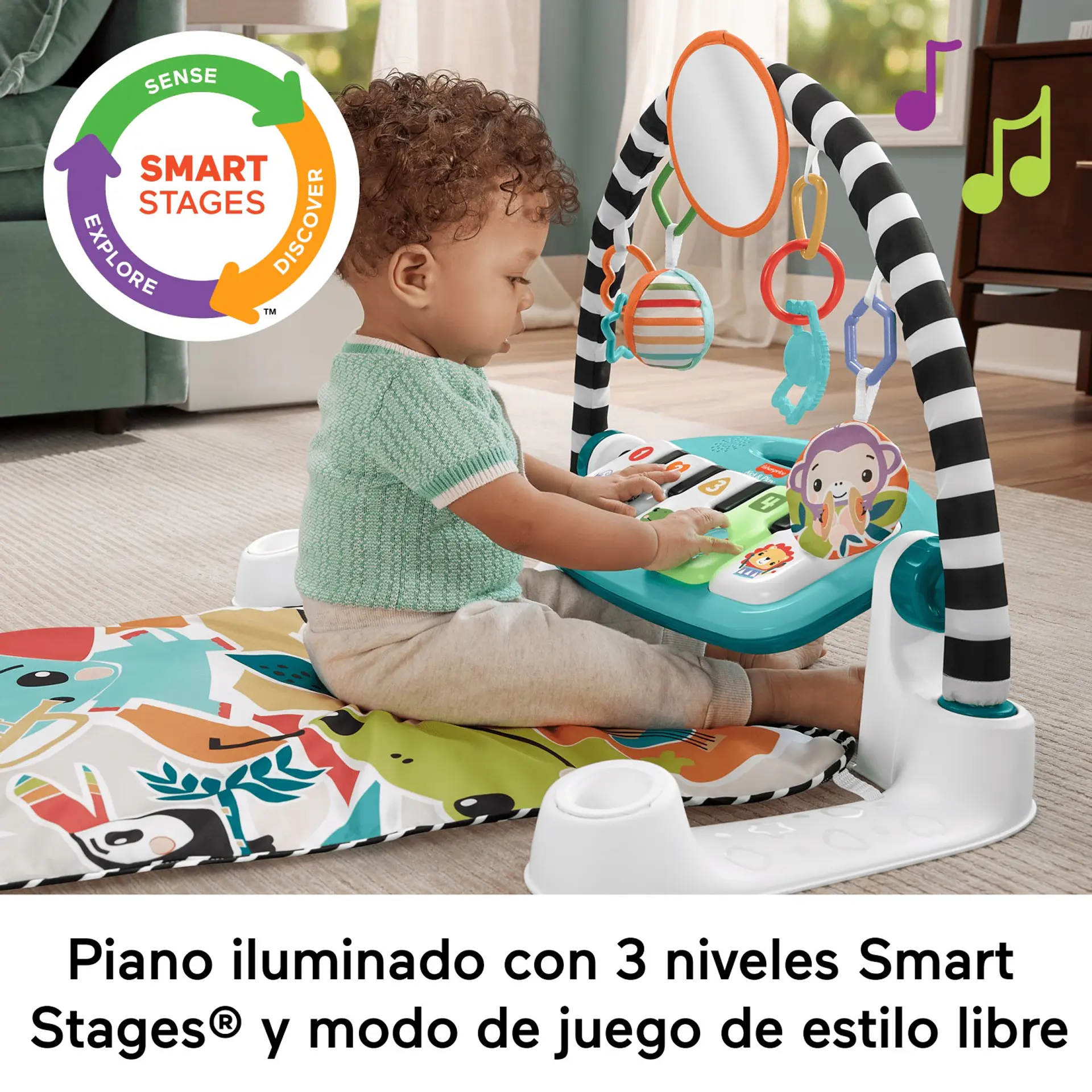 Gimnasio Piano Pataditas Musicales Brilla Y Crece Fisher Price 4