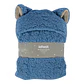 Frazada Poncho Manta Con Capucha Sherpa Niño Infanti Azul - Miniatura 1