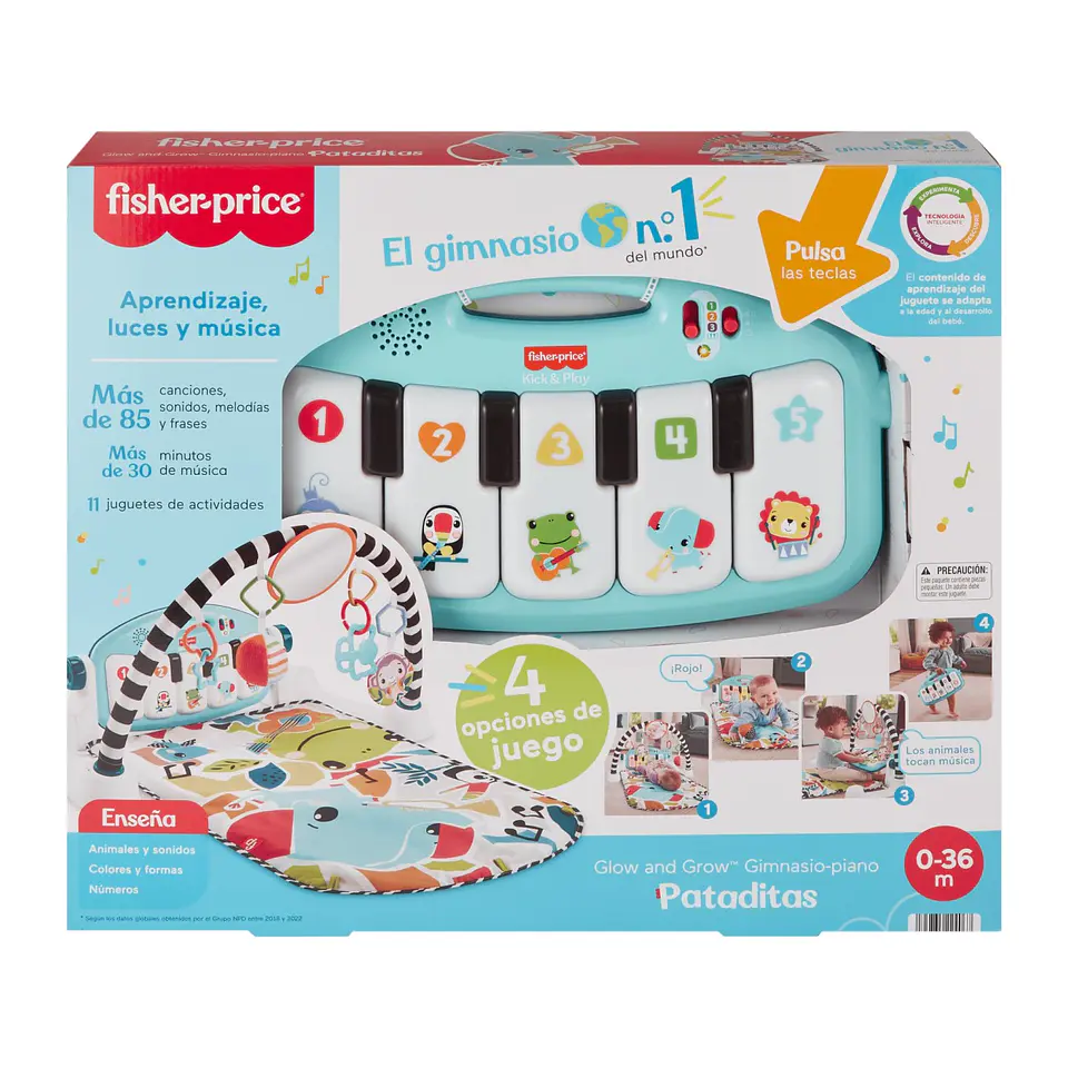 Gimnasio Piano Pataditas Musicales Brilla Y Crece Fisher Price 6