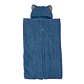 Frazada Poncho Manta Con Capucha Sherpa Niño Infanti Azul - Miniatura 3