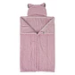Frazada Poncho Manta Con Capucha Sherpa Infanti Rosa - Miniatura 2
