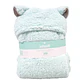Frazada Poncho Manta Con Capucha Sherpa Infanti Verde Menta - Miniatura 1