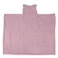 Frazada Poncho Manta Con Capucha Sherpa Infanti Rosa - Miniatura 4