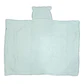 Frazada Poncho Manta Con Capucha Sherpa Infanti Verde Menta - Miniatura 4