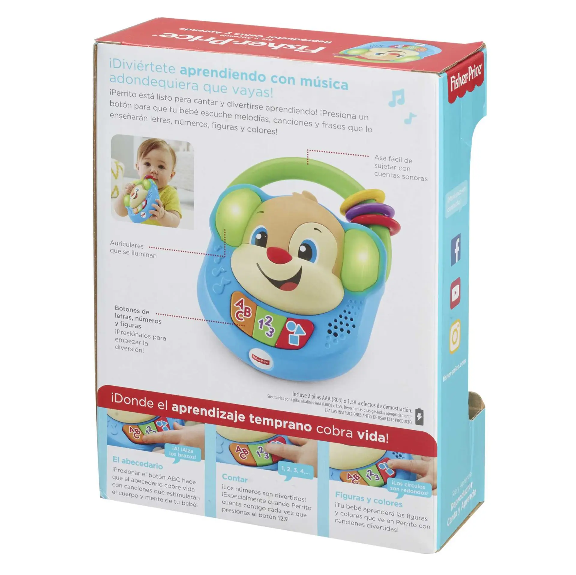 Reproductor Canta y Aprende Perrito Fisher Price 6