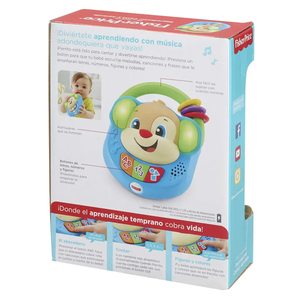 Reproductor Canta y Aprende Perrito Fisher Price 6