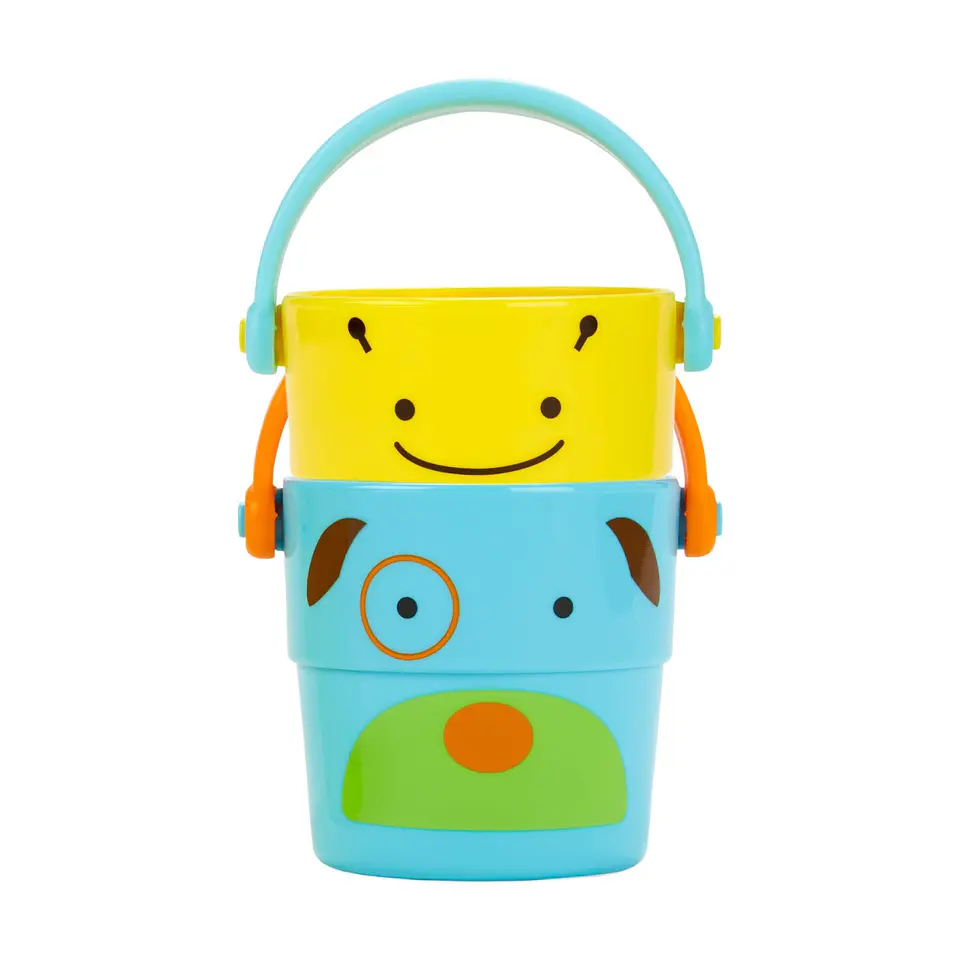 Juguete Agua Baldes Cubetas Zoo Skip Hop Para Apilar 6