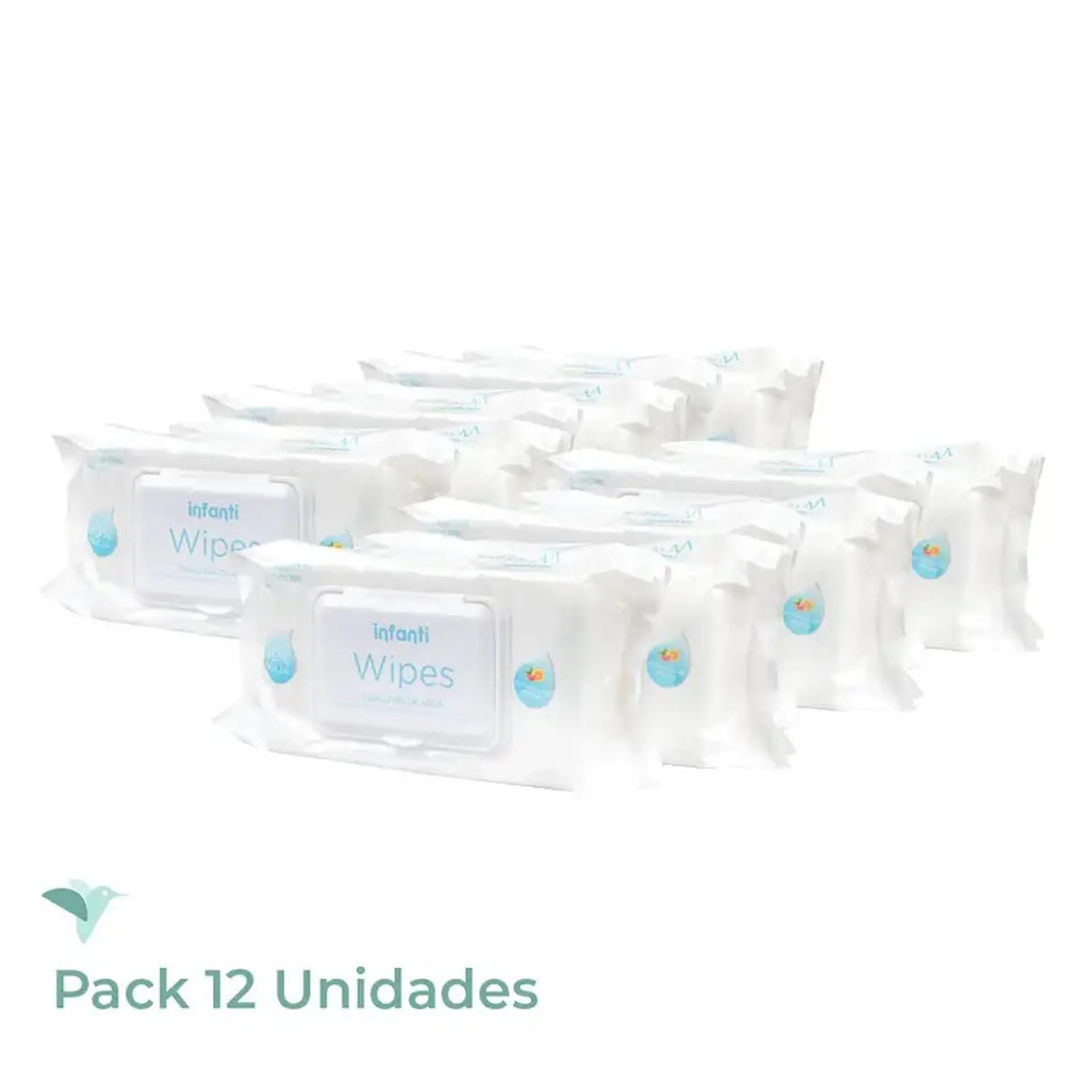 Pack 12 Paquetes de Toallitas Húmedas de Agua Caja 2