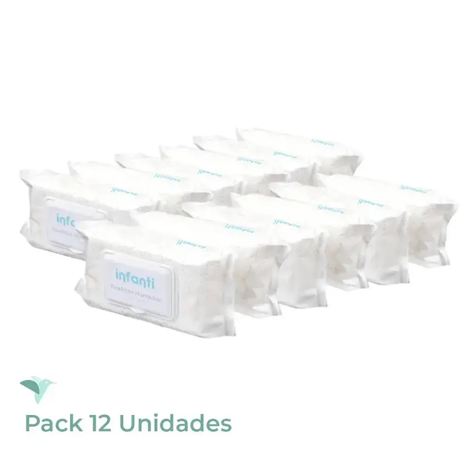 Pack 12 Paquetes de Toallitas Húmedas Baby Wipes Caja 2