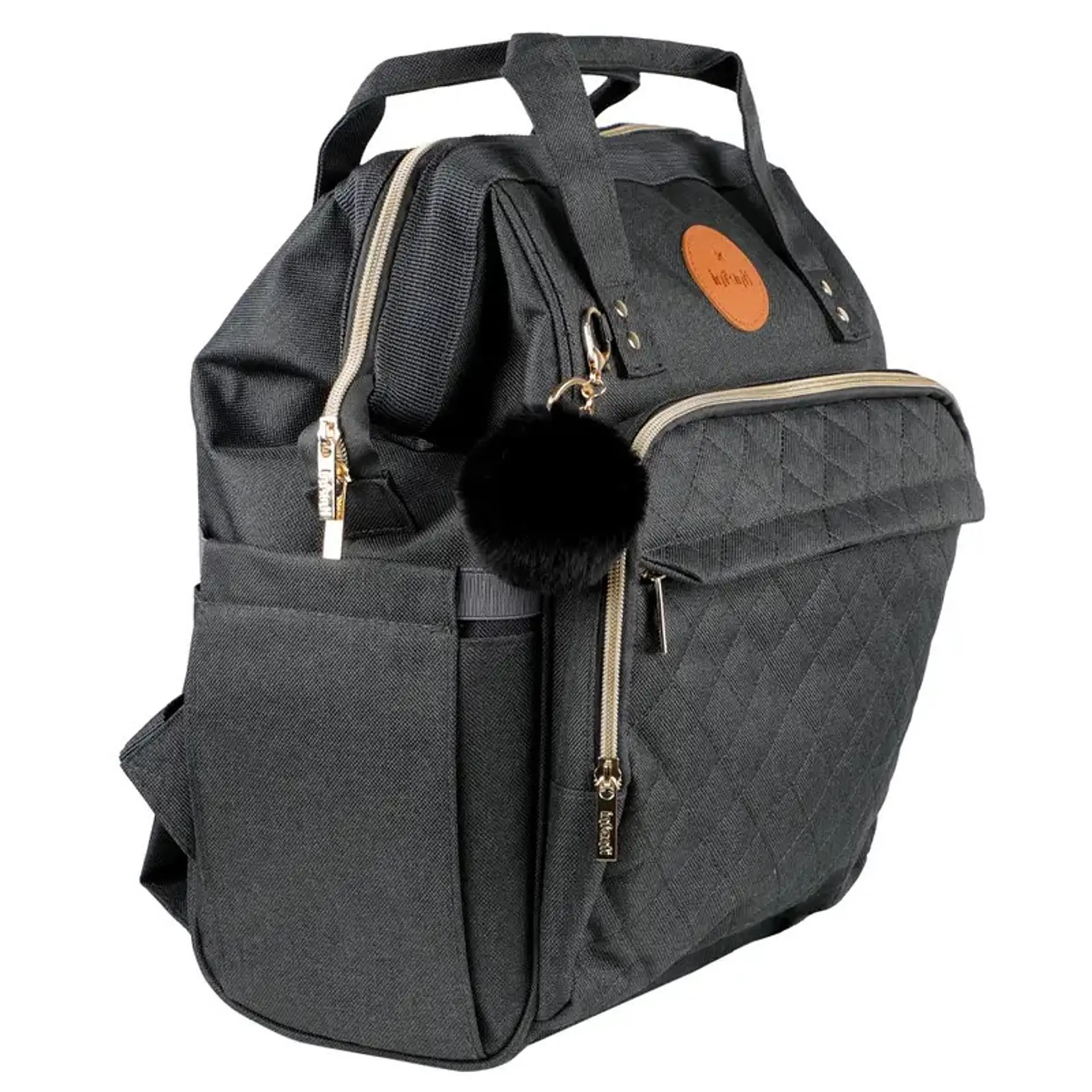 Mochila Pañalera Maternal Infanti Open Negra 4