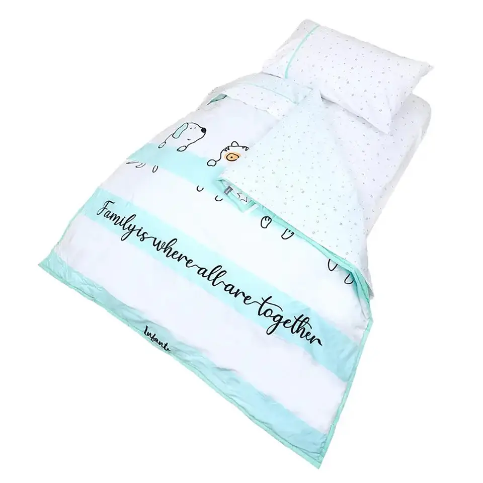 Set De Cuna Infanti Colecho Sábanas Más Cobertor Y Funda Pets 4