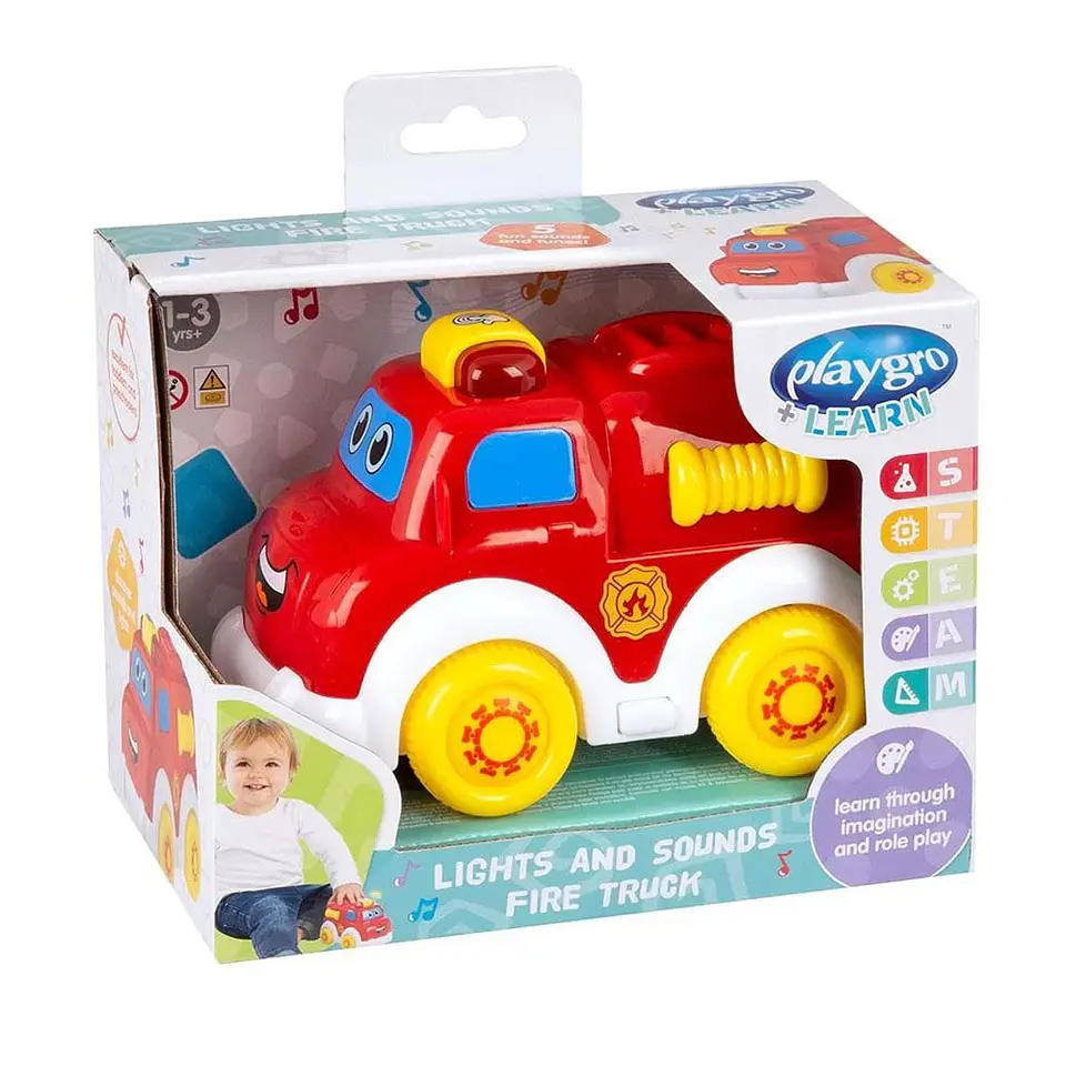Autito Carro De Bomberos Con Sonido Playgro 4