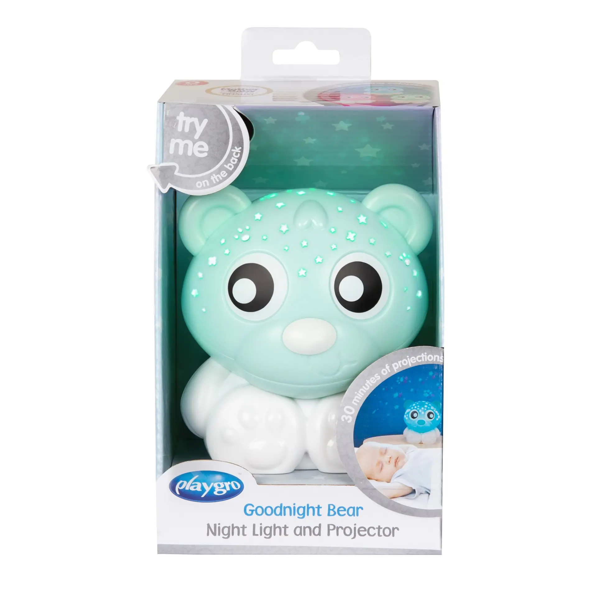 Proyector Espanta Cuco Osito Verde Playgro 2