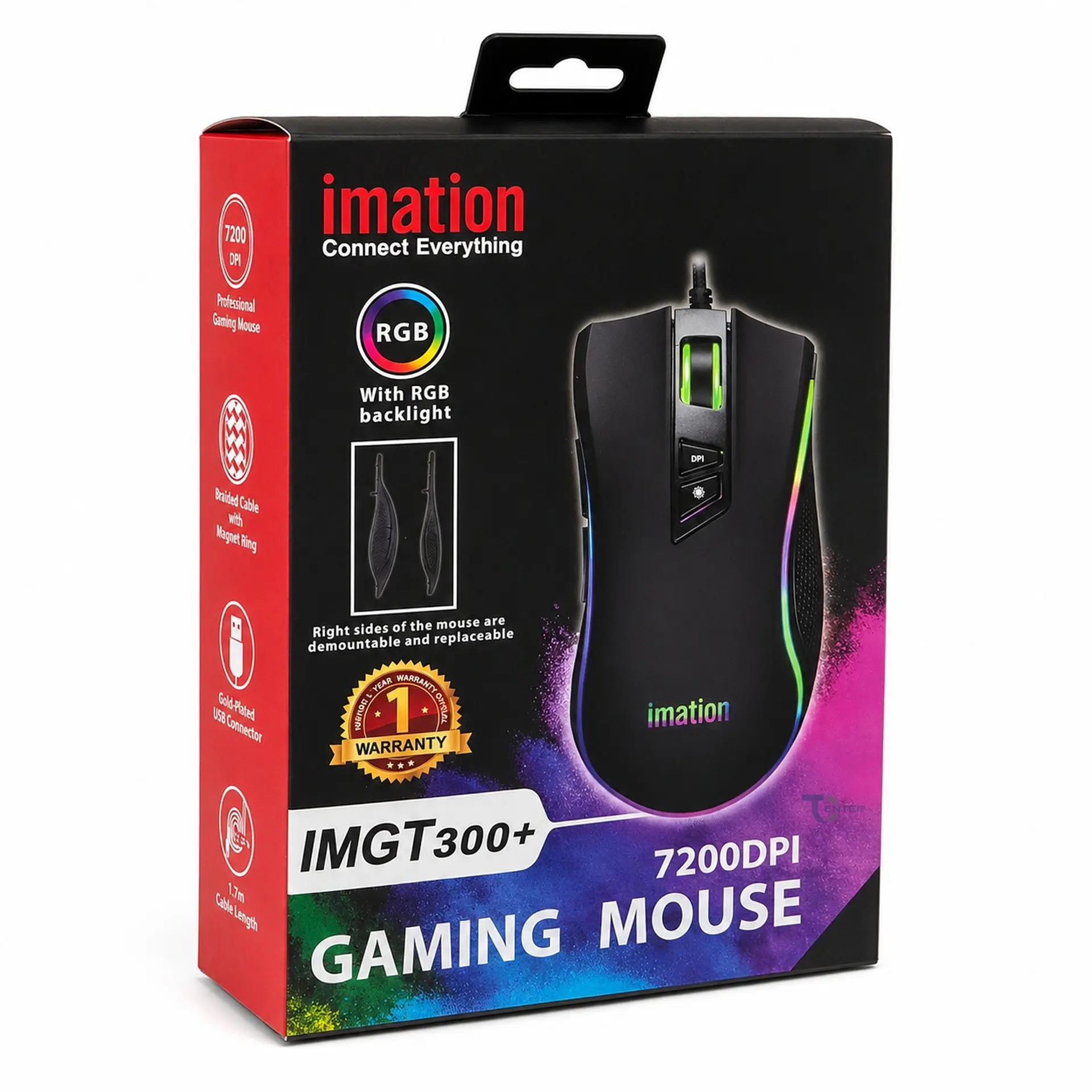 Mouse Gamer Imation IMGT300+ RGB 7200 DPI 4