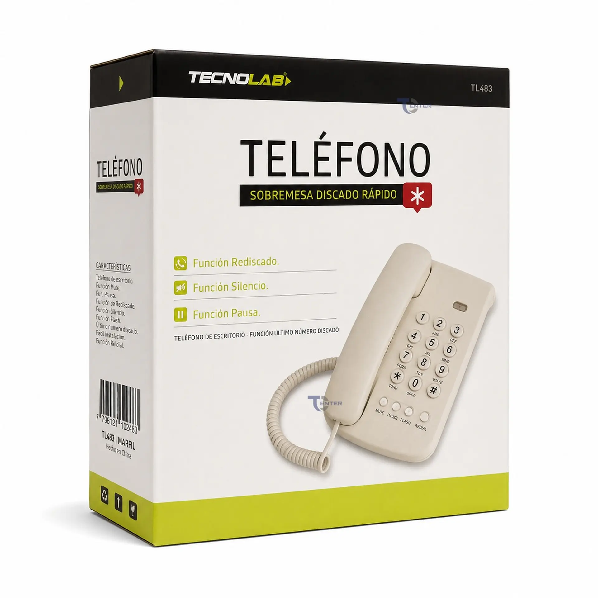 Teléfono Sobremesa Tecnolab TL483 Blanco 5